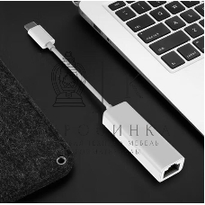 Адаптер GoPower Type-C (m)-RJ-45 (f) 100 мб/с белый (1/100)