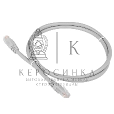 Патч-корд TWT UTP cat.6, с заливными колпачками, 10.0 м, серый