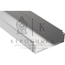 Лоток листовой неперфорированный 300х100 L3000 сталь 1мм ИЭК CLN10-100-300-3