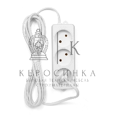 Удлинитель Гарнизон EL-E3-W-3, 3 розетки допустимый ток 6А, длина 3м.