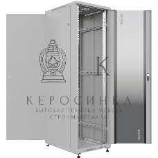 Шкаф серверный NTSS Премиум (NTSS-R42U6080GS) напольный 42U 600x800мм пер.дв.стекл металл 900кг серый IP20 сталь