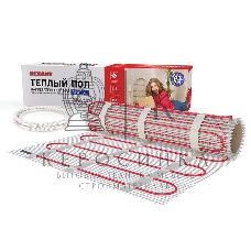 Теплый пол (нагревательный мат) Rexant Classic RNX-15,0-2250 (площадь 15,0 м2 (0,5 х 30,0 м)), 2250 Вт, двухжильный с экраном