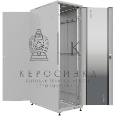 Шкаф серверный NTSS Премиум (NTSS-R42U80100GS) напольный 42U 800x1000 мм пер. дв. стекл. металл 900 кг серый IP20 сталь
