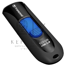 Флешка USB Transcend JetFlash 790 (TS128GJF790K), 128Gb, USB 3.0, R/W 90/40, черный/синий