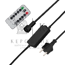 Контроллер с радиопультом для уличных гирлянд Neon-night Сеть и Твинкл, черный