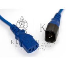 Шнур для блока питания Hyperline PWC-IEC13-IEC14, IEC 320 C13, вилка C14, 5 м, 10А, провода 3 х 1,0 кв. мм, синий