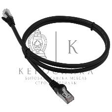 Патч-корд LANMASTER LSZH FTP cat.6, 1.0 м, черный