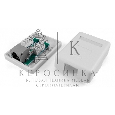 Розетка компьютерная Hyperline SB1-1-8P8C-C5e-SH-WH RJ-45(8P8C), категория 5e, экранированная, одинарная, внешняя, Dual IDC