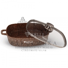 Сковорода-сотейник Kelli KL-4059-28 28 см. 4,5 л ОБЪЕМ 4,5 л из высокопрочного алюминия с гранитным покрытием, с индукционным дном. Силиконовые накладки для ручек съемные. Стеклянная крышка с паровыпуском. Пригодна для всех видов плит, в том числе индукци