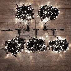 Гирлянда Neon-night LED ClipLight 24V, 5 нитей по 20 метров, цвет диодов белый, Flashing (белый)