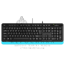 Клавиатура проводная A4Tech Fstyler FKS10, USB, черный/синий