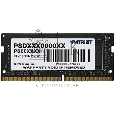 Оперативная память Patriot Signature, DDR4, 16GB (1x16 GB), 2666 MHz, CL19, SO-DIMM