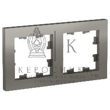 Рамка 2-м AtlasDesign универс. сталь SchE ATN000902