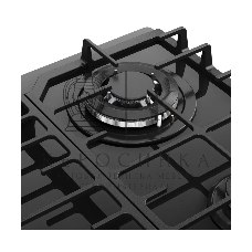 Варочная панель Kuppersberg FG 66 B газ, High-Tech, 59 см, автоматический электроподжиг, газ-контроль, форсунки под сжиженый газ, SABAF конфорки, чугунные решетки, цвет черный, цвет фурнитуры черный