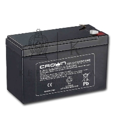 Батарея для ИБП CROWN CBT-12-7.2 (напряжение 12В, емкость 7.2 А/Ч, разм 151х65х100 мм, вес 2,1 кг, тип клеммы - F2, 5 лет)