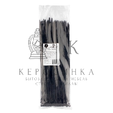 Стяжки NYT-300x4.8B пластиковые 300 мм х 4.8 мм, черные (100 шт.)