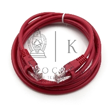 Патч-корд Buro cat.5e 2м красный RJ-45 (m)-RJ-45 (m)
