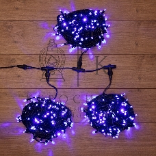 Гирлянда Neon-night LED ClipLight 24V, 3 нити по 20 м, свечение с динамикой, цвет диодов синий