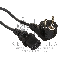 Кабель питания ExeGate Special PC-5S (Евровилка угловая Schuko->С13) 3*0.5, CCA, черный, 5м