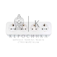 Розетка 4-м ОП с заземл. белый БЕЛТИЗ РА16-245