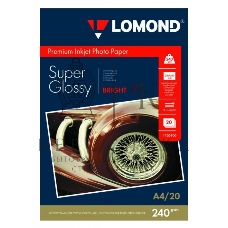 Фотобумага Lomond 1105100 A4/240г/м2/20л./белый высокоглянцевое для струйной печати