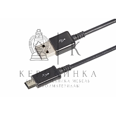 Кабель USB Rexant miniUSB длинный штекер 1 м черный
