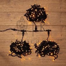 Гирлянда Neon-night LED ClipLight 24V, 3 нити по 20 м, свечение с динамикой, цвет диодов желтый