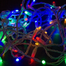 Гирлянда Neon-night Нить 10м, постоянное свечение, белый ПВХ, 230В, цвет: Мультиколор