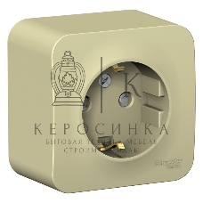Розетка ОП Blanca 16А 250В защ. шторки с заземл. изол. пласт. беж. SchE BLNRA011117