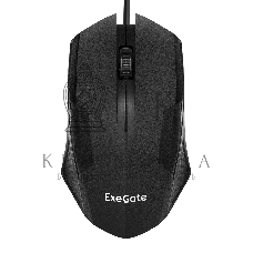 Мышь проводная ExeGate SH-9025 OEM черный, 1000 dpi, USB, кнопки - 3