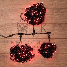 Гирлянда Neon-night LED ClipLight 24V, 3 нити по 20 м, свечение с динамикой, цвет диодов красный