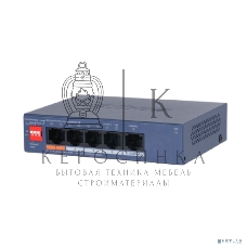 Коммутатор Dahua DH-CS4005-4ET1GT-60 4-портовый гигабитный PoE с функцией облачного управления, 4xRJ45 100Mb, 1xRJ45 1Gb uplink, суммарно 60Вт