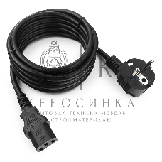 Кабель питания Cablexpert PC-186-1-3M, 3м, Schuko- C13, 3x1кв.мм, черный, с заземлением, пакет