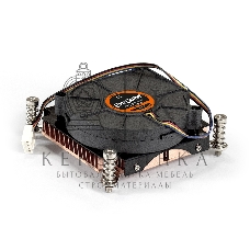 Кулер для процессора ExeGate ESNK-0049.PWM.1U.2011/66.Cu черный, 75 мм, медь, 5000 об/мин, 54 дБ, 4 pin, 115 Вт, 30 мм