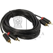 Кабель Vention аудио 2RCA M/2RCA M - 3 м черный