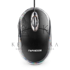 Мышь проводная Гарнизон GM-100 черный, 1000 dpi, USB, кнопки - 3