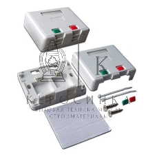 Розетка Lanmaster Mosaic NM-EL45X45-WH (упак.:1шт) 1м белый