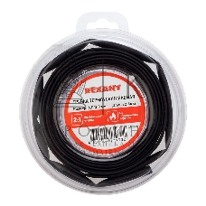 Трубка термоусаживаемая Rexant 6,0/3,0 мм черная, ролик 2,44 м