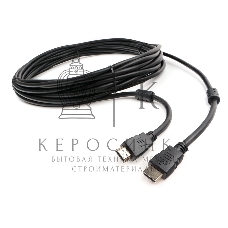 Кабель HDMI Cablexpert CCF2-HDMI4-7.5M, 19M/19M, v2.0, медь, позол.разъем, экран, 2 фер.кольца, 7.5м, черный, пакет