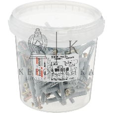 Дюбель-гвоздь 6х60 с потайной манжетой полипропилен (уп. 100 шт) ведро Tech-Krep 101468