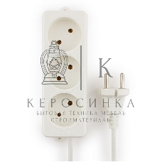 Удлинитель Гарнизон EL-NL3-W-2, 3 розетки допустимый ток 10А, длина 2 м.