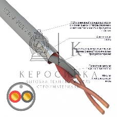 Кабель огнестойкий Rexant КПСЭнг(А)-FRLSLTx 1x2x0,50 мм², бухта 200 м