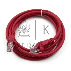 Патч-корд Buro cat.5e 1.5м красный RJ-45 (m)-RJ-45 (m)