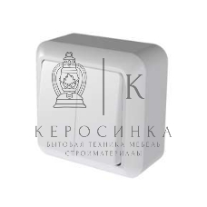 Выключатель Кунцево-Электро 2-кл. ОП Оптима 10А IP20 А510-380 с монтажной пластиной бел.