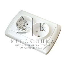Розетка 2-м СП Маргарита 16А IP20 бел. Universal М0102