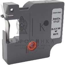 Картридж ленточный Cactus CS-D1-43613 6мм, черный шрифт, белый фон, 7м для DYMO LM 160, 210D, 280, PnP, 420P, 500 TS; Rhino Pro 6000, 5200, 4200