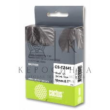 Картридж ленточный Cactus CS-TZ641 черный шрифт, желтый фон (18 мм, 8 м) для Brother 1010/1280/1280VP/2700VP