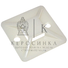 Площадка самокл.20х20 под хомуты белый (уп.100шт) ИЭК UHP30-20-100