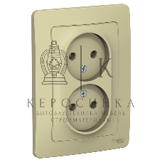 Розетка 2-м СП Blanca 16А 250В без шторок без заземл. беж. SchE BLNRS000027