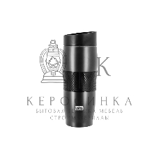 Термокружка LARA LR04-24 Black 380 мл, двойные стенки, вакуум, сталь/силикон, черный